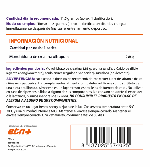 Creatina Sabor Sandía (300g)