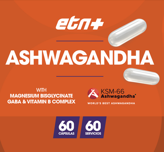 Ashwagandha KSM-66® + GABA, Magnesio Bisglicinato y Complejo B | 60 Cápsulas