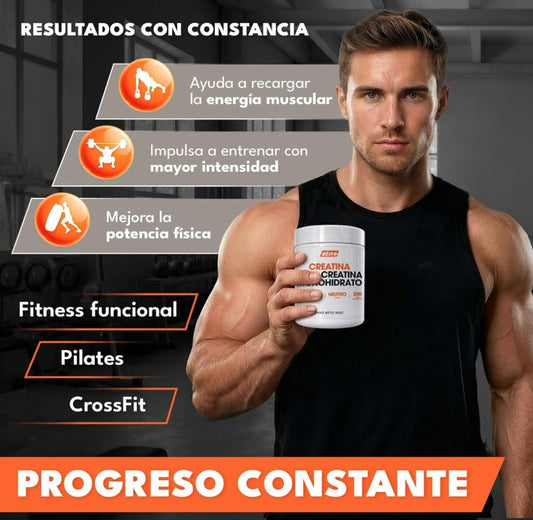 reatina monohidratada ETN+ junto a material de entrenamiento
