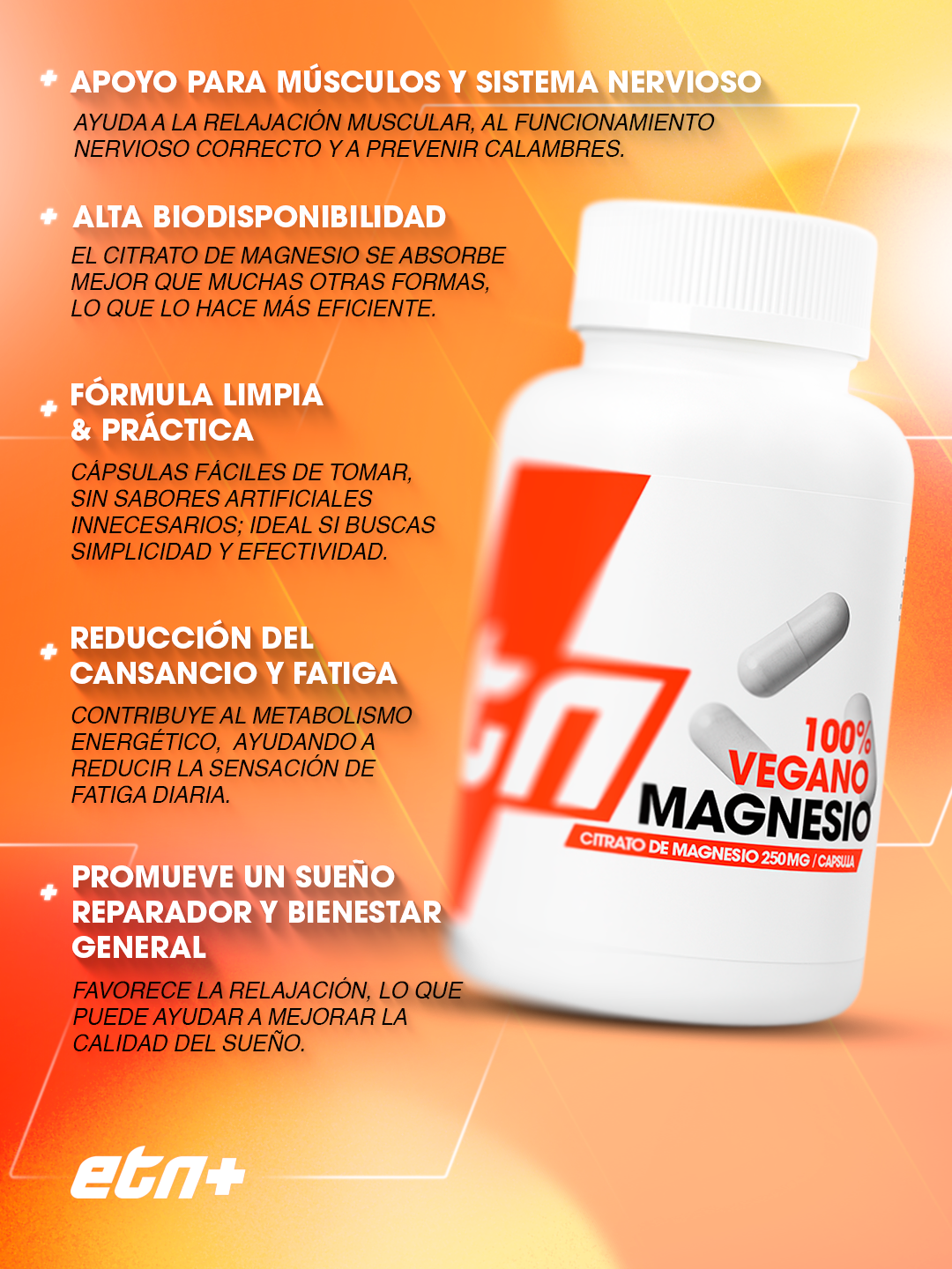 Magnesio (30 o 60 cápsulas)