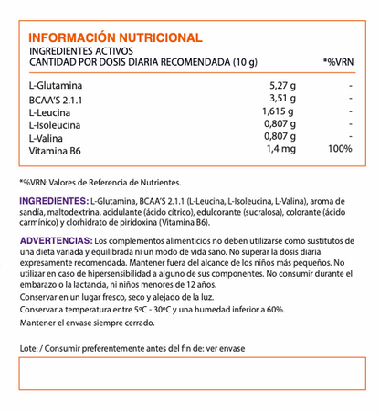 BCAA Sabor Sandía   Aminoácidos Esenciales (300g)