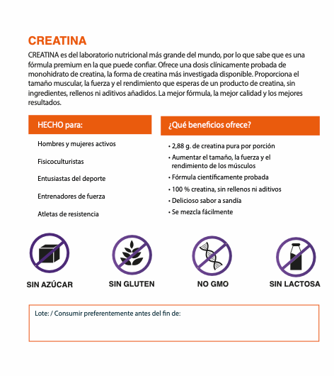 Creatina Sabor Sandía (300g)