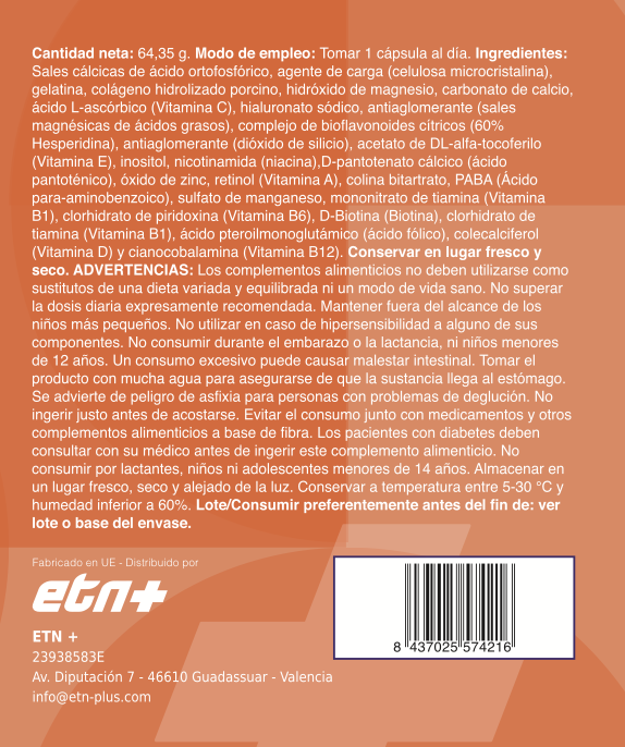 Piel - Cabello - Uñas (90 Cápsulas)