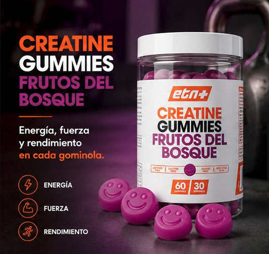 Creatina Gummies | Sabor Frutos del Bosque (60 gummies) - Sin Azúcar