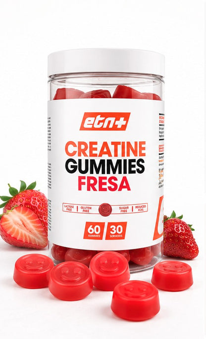 Creatina Gummies | Sabor Fresa (60 gummies) - Sin Azúcar