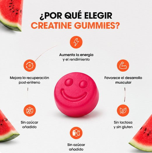 Creatina Gummies | Sabor Sandía (60 gummies) - Sin Azúcar