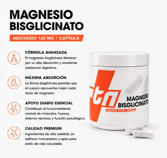 Magnesio Bisglicinato | 90 Cápsulas
