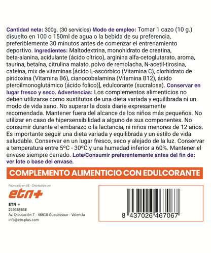 Pre-Entreno - Sabor Frutos del Bosque (300 g)