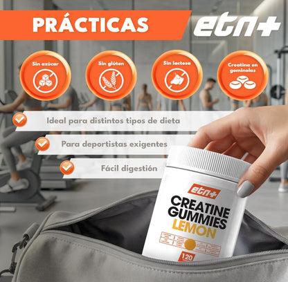 Creatina Gummies | Sabor Limón (120 gummies) - 100% Veganas
