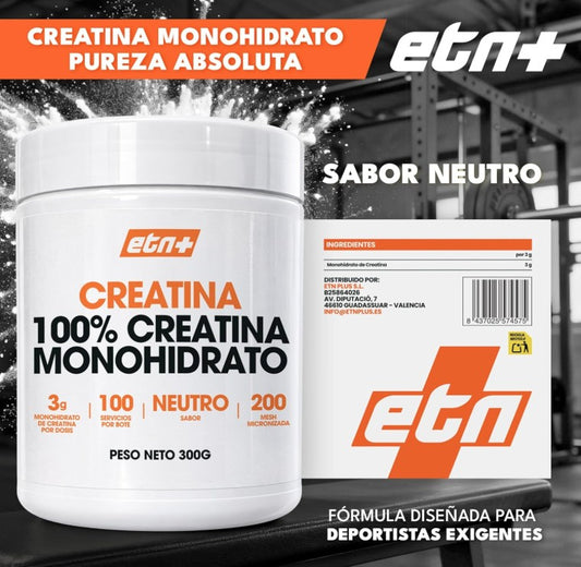 Creatina Monohidrato 200MESH | Sabor Neutro (300g o 500g)