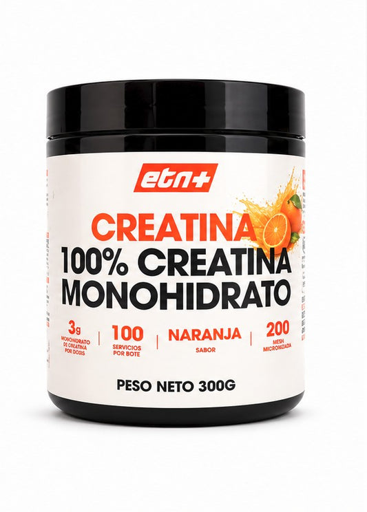 Creatina Monohidrato 200 Mesh Sabor Naranja ETN+ | 300g