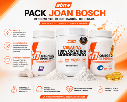 PACK JOANBOSCH - CREATINA NEUTRA + MAGNESIO BISGLICINATO + OMEGA 3 IFOS