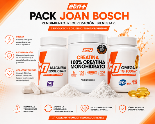 PACK JOANBOSCH - CREATINA NEUTRA + MAGNESIO BISGLICINATO + OMEGA 3 IFOS
